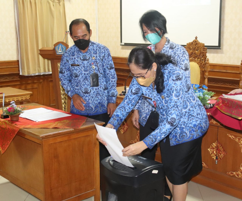 Pemusnahan/Penyusutan Arsip in Aktif tahun 2021